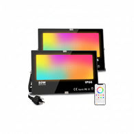 MELPO 800w Smart Bluetooth LED Indoor/Outdoor Flood Light - 2 pack