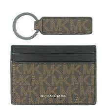 Michael Kors Leather Card Holder Wallet w/ Key Ring