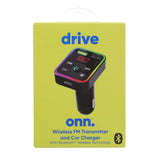 onn Bluetooth FM Car Charger w/ LCD Screen