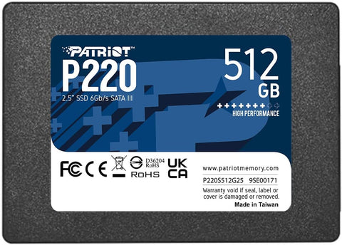 Patriot P220 SATA III 6Gb/s SSD 2.5" 512GB