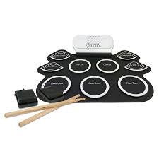 Santana 9 Pad Electronic Drum Kit w/ Real Wood Drum Sticks