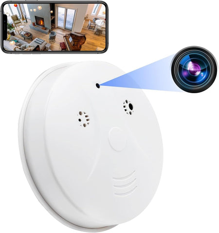 Smoke The Detector 1080P WiFi Indoor Hidden Camera w/ Night Vision & Motion Detecton