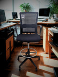 Soho 411-97287 Drafting Tall Office Mesh Chair w/ Adjustable Foot Ring