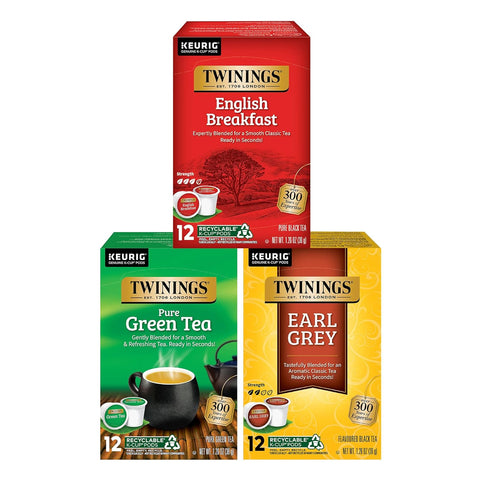 Twinings K-Cup Tea Pods for Keurig & Single Cup Brewers - 12 Count