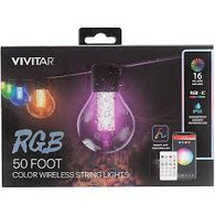 Vivitar 50ft Colour Wireless String Lights