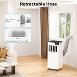 Zafro 10,000 BTU (A5407-10K-ZA) Portable Air Conditioner/Dehumidifier/Fan, 24 Hr Timer plus Drain Hose for Rooms up to 450 sq ft