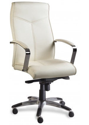 Xtech Manager Chair White/Chrome w/ Arms