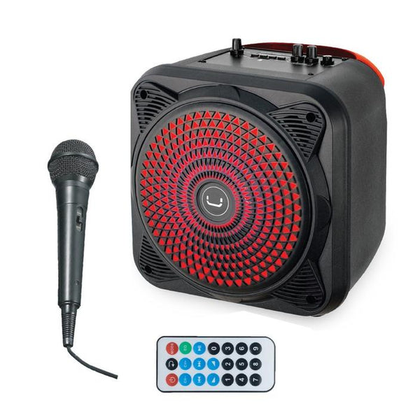 Unno Tekno Beatbox 8" TWS Karaoke Speaker w/ LED Lights & Wired Microphone