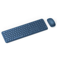 Jelly Comb 2.4GHz Wireless Keyboard & Mouse Combo w/ Numeric Keypad (Round Keycaps) - Blue)