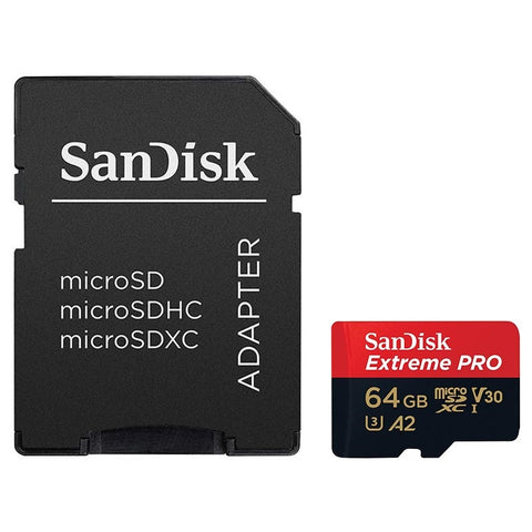 SanDisk Extreme Pro 64GB A2 V30 Performance microSDXC