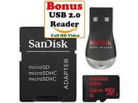 SanDisk 128GB Ultra microSDXC UHS-I Card w/ Adapter + USB 2.0 Reader