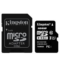 Kingston 16GB micro SCHD Class 10 Flash Cards