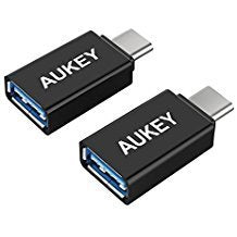 AUKEY USB-C to USB 3.0 Adapter - MacBook Pro, Samsung Galaxy Note 8 S8 S8+, Nexus 6P 5X, Google Pixel, LG G5, HTC 10 and More