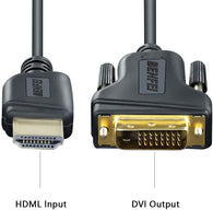 Benfei 6ft HDMI to DVI-D 24+1 High Speed Adapter Cable - Support 1080P