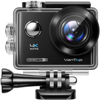 VanTop Moment 4U 4K Sports Action Camera,20MP Underwater Waterproof Camera w/ EIS, 170° Wide Angle , 2 Batteries