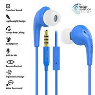iLuv Bubble Gum 3 In-Earphones w/ Mic & Noise Isolation - Blue