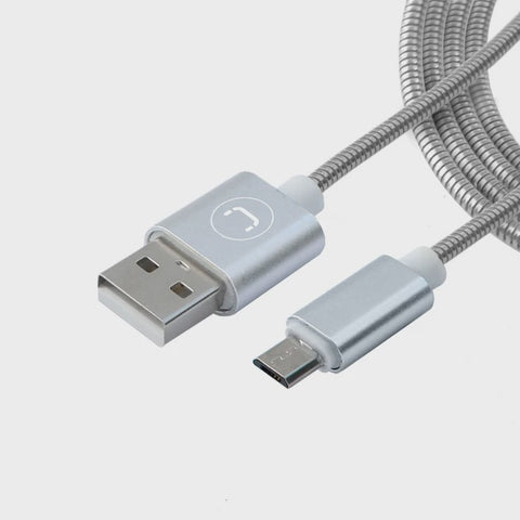 Unno Tekno Micro USB 2.0 Staineless Steel Cable - 3ft