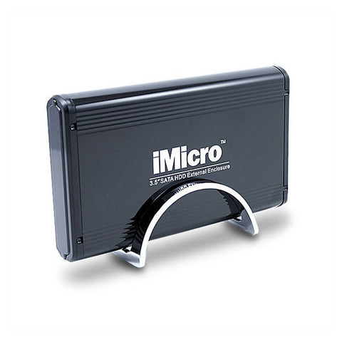 iMicro 3.5" SATA to USB 2.0 External Hard Drive Enclosure - Black