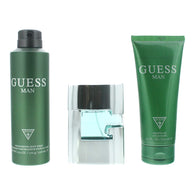 Guess Man 3 Pc Gift Set - Eau de Toilette 75ml, Shower Gel 200ml, Deodorant Body Spray 226ml