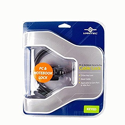 Vantec NBL-S400 PC&Notebook Security Key Cable Lock