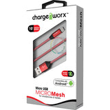 Chargeworx MicroMesh 10ft Micro USB Sync & Charge Cable