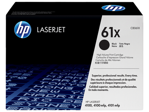 HP 61X High Yield Black Original LaserJet Toner Cartridge (C8061X)