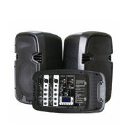 MYO Two Way PA System Black Loudspeakers 10" Sub/MP3/SD Card/USB/BT/FM Radio