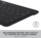 Logitech Keys-To-Go Ultra-light, Ultra-Portable Standalone Wireless Bluetooth Keyboard