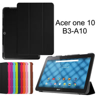 Acer Iconia One 10 B3-A10 Slim Shell 3-folding PU Leather Standing Cover Case 10.1"
