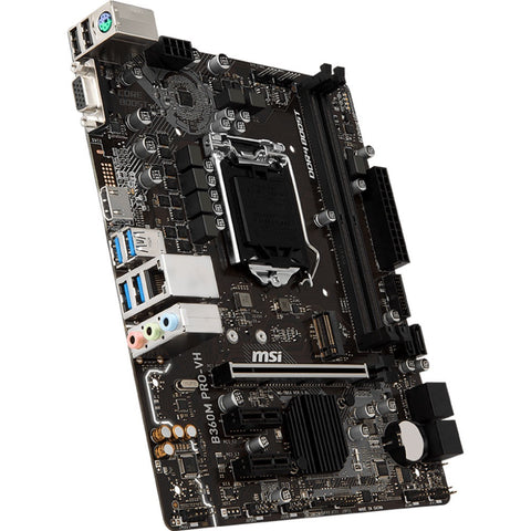 MSI B360M PRO-VH LGA1151/ Intel B360/ DDR4/ SATA3/ USB3.1/M.2/ A&GbE/ MicroATX Motherboard