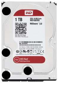 Western Digital Red 1TB NAS Hard Disk Drive - 5400 RPM - 6 Gb/s 64MB Cache