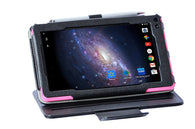 i-UniK Slim Folio PU Leather Case w/ Bonus Stylus Pen for RCA 7 Voyager II - Black