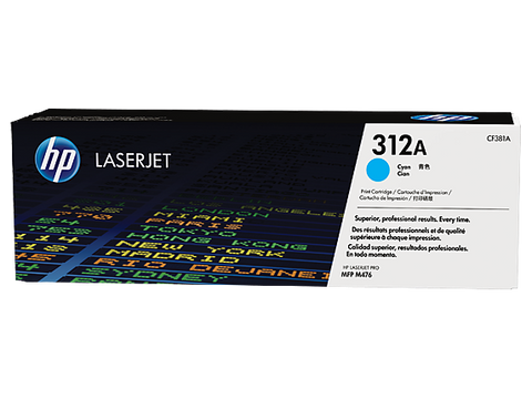 HP 312A Cyan Original LaserJet Toner Cartridge (CF381A)