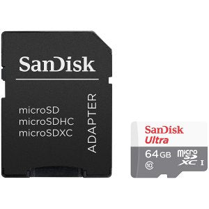 SanDisk Ultra Lite 64GB microSDHC 64GB USH-1 Class 10 100 mb/s w/ Adapter