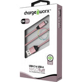 Chargeworx 3ft USB-C to USB-A Nylo Tuff Cable