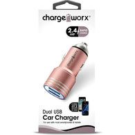 Chargeworx 2.4 Dual USB Car Charger w/ Escape Hammer
