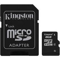 Kingston 8GB microSDHC Class 10 Flash Cards