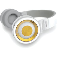 Coby Max-III Wireless Folding Stereo Headphones w/ Built-in Mic - Gold