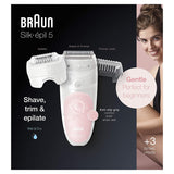 Braun Silk epil 5 Wet & Dry, Rechargeable Shave & Trim Epilator