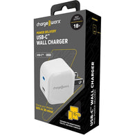 Chargeworx 18W USB-C Wall Charger w/Power Delivery - White