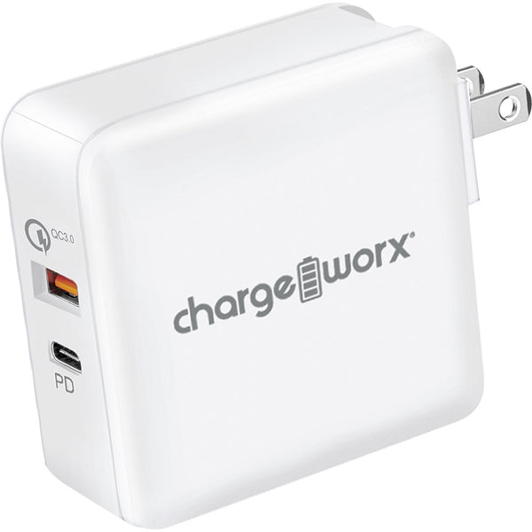 Chargeworx USB-C & USB Wall Charger w/ Power Delivery (30W) & Quick Charge (18W)