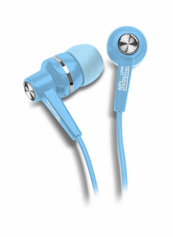 Klip Soft Flex Stereo Earphone (KSE-105BL) - 3.5mm Blue