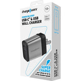 Chargeworx 18W USB-C & USB Wall Charger w/ Power Delivery
