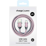 Chargeworx 6 FT USB-C Cable