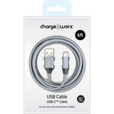 Chargeworx 6 FT USB-C Cable