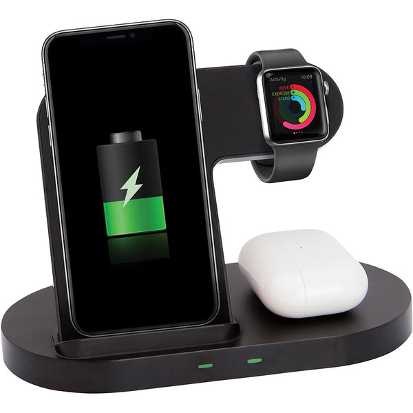Chargeworx 4 in 1 Qi Compatible Wireless Multi-Charging Stand