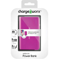 Chargeworx 6000mAh Power Bank - Pink