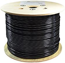 DRIPSTONE Bare Copper 500ft CAT6 Outdoor/Direct Burial Solid Ethernet 23AWG CMX Waterproof Cable