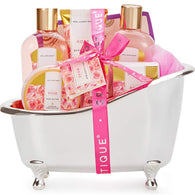 Gift Set For Women, Spa Luxetique Bath Sets for Women Gift, 8 Pcs Rose Spa Basket Includes Bubble Bath, Shower Gel, Body Lotion, Birthday Gifts & Christmas Gifts For Women