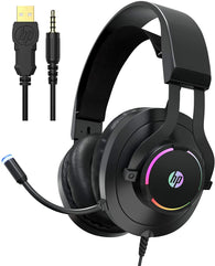 HP H360 Gaming Over Ear Headset w/ Noice Cancelling Mic & Led Lights - Xbox One, PS4, PC, Laptop, Nintendo Switch